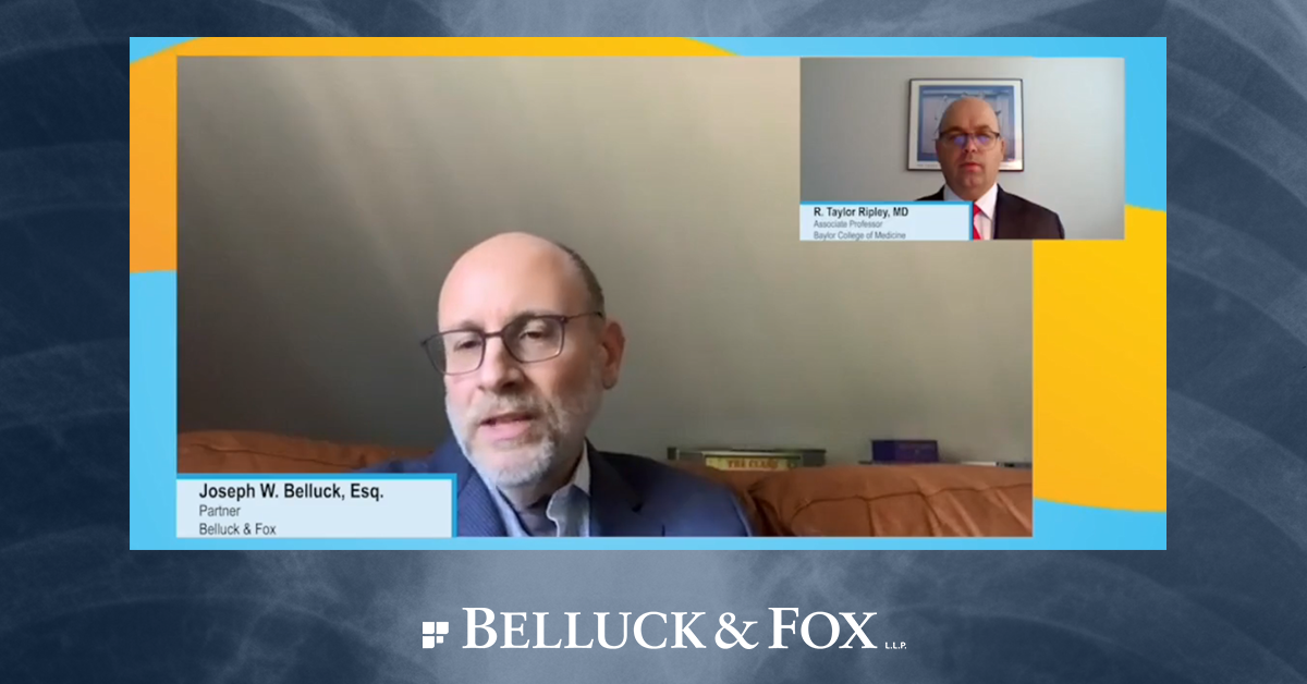 Joseph Belluck Interviewed for Mesothelioma Applied Research Foundation Livestream