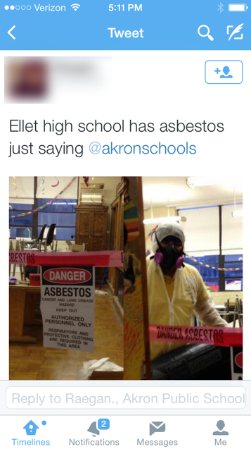 Tweet Generates Asbestos Scare at Ohio School