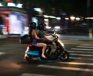 Revel scooter riders in New York City