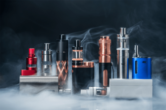 Display of various vaporizers, some claim they can cause injury and illness