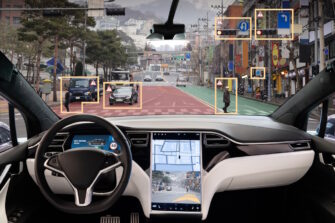 Photo of self driving cars from the inside